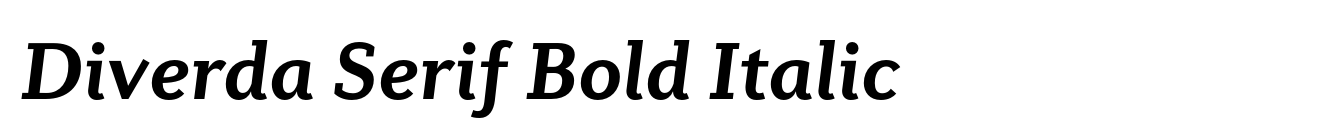 Diverda Serif Bold Italic